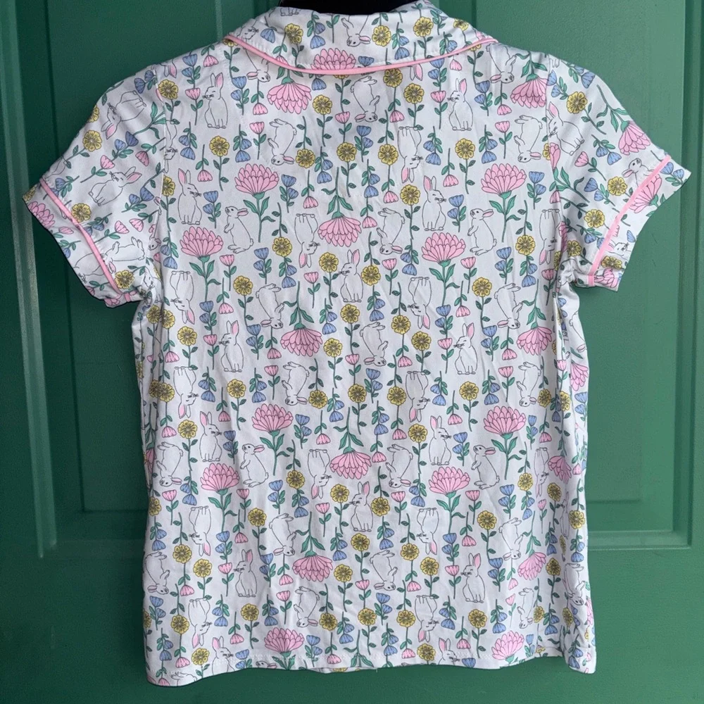 Wonder Nation large 10/12 Floral Bunny Pajama Set